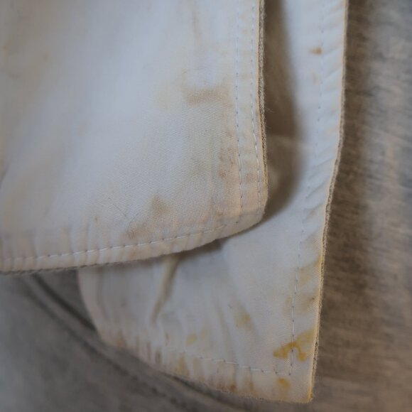 Womens Victoria Beckham Gray White Tie Cuff Bow Pullover Sweatshirt Top L - Picture 10 of 15